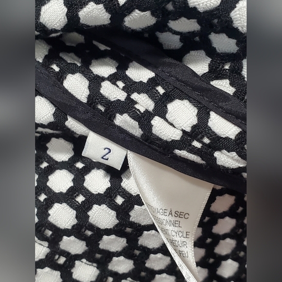 Bundle Only: Doncaster Long Sleeve Jacket B&W Geometrical Blazer Sz 2 - Picture 10 of 12